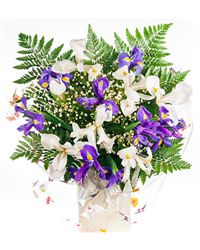 bouquet of 15 irises